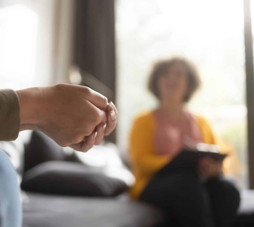 Een tienermeisje in psychotherapie