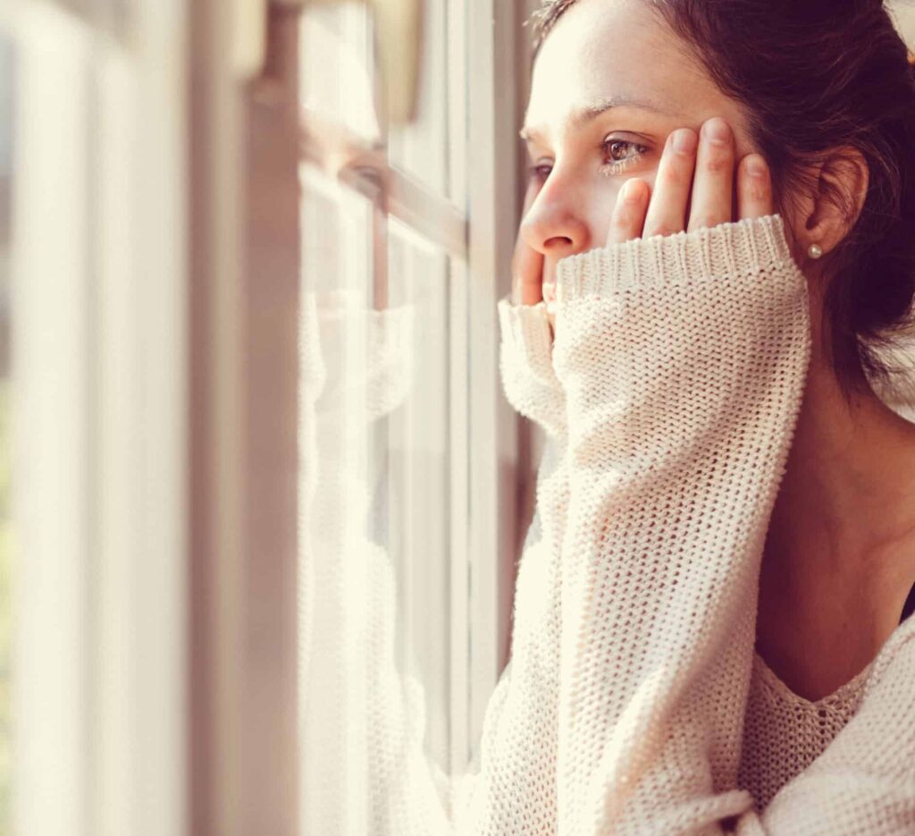 vrouw met angst
