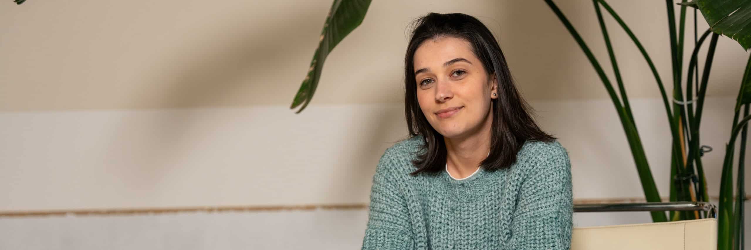 vrouw bij u-center